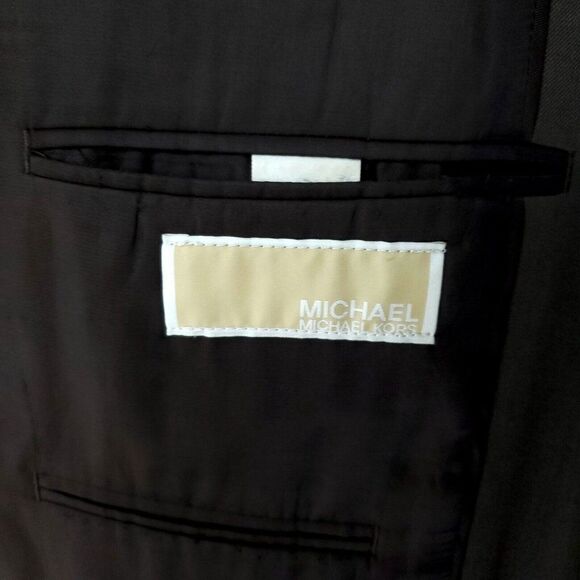 Michael Kors Wool 2‎ Button Blazer 42L Beige - Picture 7 of 10